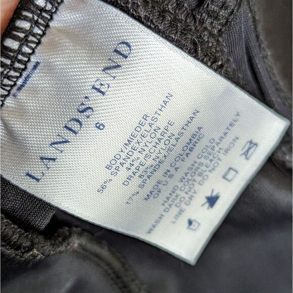 Land's End Tummy Control Sweetheart Surplice one piece Adjustable swimsuit sz 6 - Picture 7 of 8